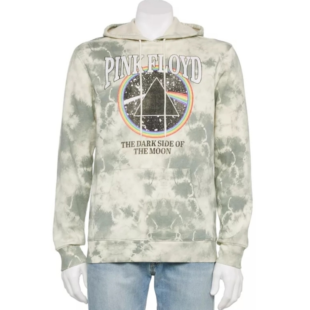 PINK FLOYD " THE DARK SIDE OF THE MOON" GRAPHIC HOODED FLEECE. SIZE MEDIUM.